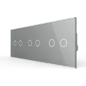 Livolo | Gris | 2 + 2 + 2 | ON / OFF | Exchange Switch Smart Home -
