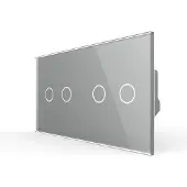 Livolo | Gris | 2 + 2 | ON / OFF | Exchange Switch Smart Home -