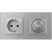 Livolo Haut-parleur Bluetooth | Gris de douille murale | .nl