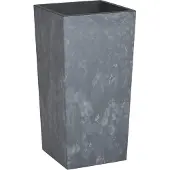vidaXL Jardinière et intérieur amovible gris 21/49 L PP aspect béton