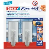 TESA Crochets Powerstrips LARGE, tendance, chrome