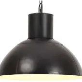 vidaXL Lampe à suspendre 25 W noire ronde 48 cm E27