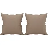 vidaXL Coussins décoratifs lot de 2 Cappuccino 40x40 cm Similicuir