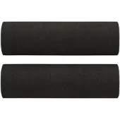 vidaXL Coussins décoratifs lot de 2 Noir Ø15x50 cm Tissu
