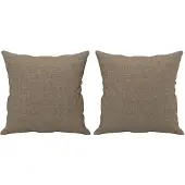 vidaXL Coussins décoratifs lot de 2 Taupe 40x40 cm Tissu