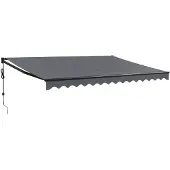 vidaXL Store électrique à manivelle Anthracite 4,5x3 m