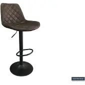 Molecule Tabouret avec motif à carreaux Madeira-brun foncé
