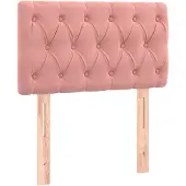 vidaXL Tête de lit rose 80x7x78/88 cm velours