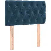 vidaXL Tête de lit bleu foncé 80x7x78/88 cm velours