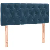 vidaXL Tête de lit bleu foncé 100x7x78/88 cm velours
