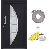 vidaXL Porte d'entrée anthracite 98x190 cm
