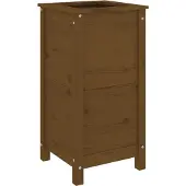 vidaXL Jardinière marron miel 40x40x78 cm bois massif de pin
