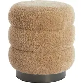 Light & Living Tabouret Beige Matt Noir Jobbi Ø 40 x 45cm