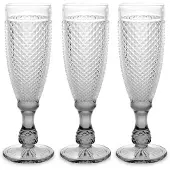 Vivalto Verres à champagne avec motif en cristal, 185 ml, 6 pièces