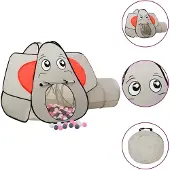 vidaXL Tente de jeu pour enfants 250 balles Éléphant Gris 174x86x101cm