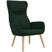 vidaXL Chaise de relaxation Vert foncé Velours