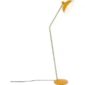 QAZQA Lampadaire rétro jaune avec bronze - Milou