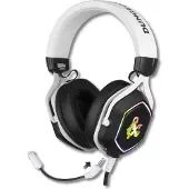 Konix Dungeons & Dragons D20 Casque de jeu filaire pour PC - Haut-parleurs 50 mm - Microphone - Câble USB de 2 m - Rétroéclairage - Noir et rouge