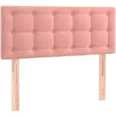 vidaXL Tête de lit rose 100x5x78/88 cm velours
