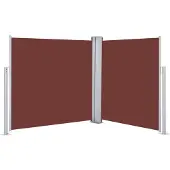 vidaXL Store latéral extensible brun 120 x 600 cm