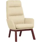 vidaXL Chaise de relaxation Crème Tissu