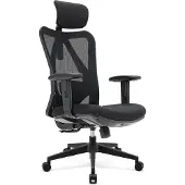 LifeGoods Chaise de bureau ergonomique - Noir