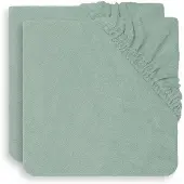 Jollein Housse Matelas à Langer Jollein Badstof Ash Green (Pack de 2) (50 x 70 cm)