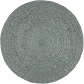 vidaXL Tapis fait à la main Jute Rond 180 cm Vert olive
