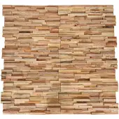 Super Merchant Panneaux de revêtement mural 3D 10 pcs 1,08 m² Bois de teck