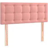 vidaXL Tête de lit rose 80x5x78/88 cm velours