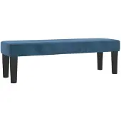 Super Merchant Banc Bleu foncé 100x30x30 cm Velours