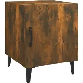 vidaXL Table de chevet Chêne fumé Bois d'ingénierie