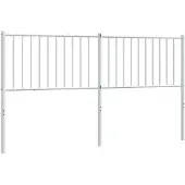 vidaXL Tête de lit de rechange en métal blanc 160 cm