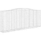 vidaXL Gabion avec arc surélevé 400x50x160/180 cm Fer galvanisé
