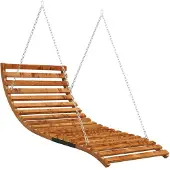 vidaXL Lit balançoire Bois courbé avec finition en teck 115x147x46 cm