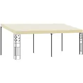 vidaXL Pavillon mural 6x3x2,5 m blanc crème