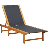 vidaXL Chaise longue en acacia