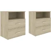 vidaXL Tables de chevet 2 pcs Chêne sonoma 50x32x60 cm
