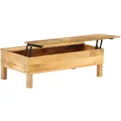 vidaXL Table basse en bois de manguier massif 110 x 55 x 35 cm