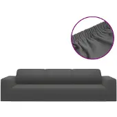 vidaXL Housse extensible canapé 4places Anthracite Jersey de polyester
