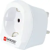 Skross Adaptateur pour prise d'alimentation Europe vers UK Blanc