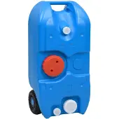 vidaXL Réservoir d'eau de camping avec roulettes 40 L bleu