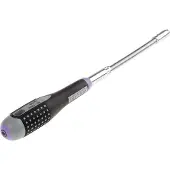 Bahco Ergo Flexible Shaft Socket Wrench Screwdriver With Rubber Grip 6 Mmx150 Mm Argenté