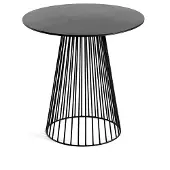 Serax Table Bistrot Garbo Black Metal Sculptures 50 Round