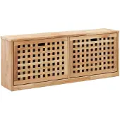 vidaXL Banc de rangement de chaussures 94x20x38cm Bois massif de noyer
