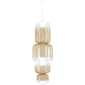 Forestier Bamboo suspension White | 4 lights