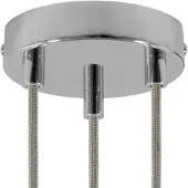 Creative Cables 3 trous Kit de rosace de plafond Chrome