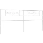 vidaXL Tête de lit de rechange en métal blanc 180 cm