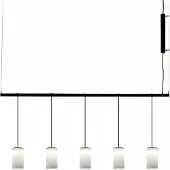 Santa & Cole Cirio Lineal Suspension 1 Module White Opal Glass | Circular | DALI
