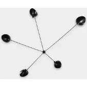 Serge Mouille “Spider” 5 Still Arms Sconce Lamp Black
